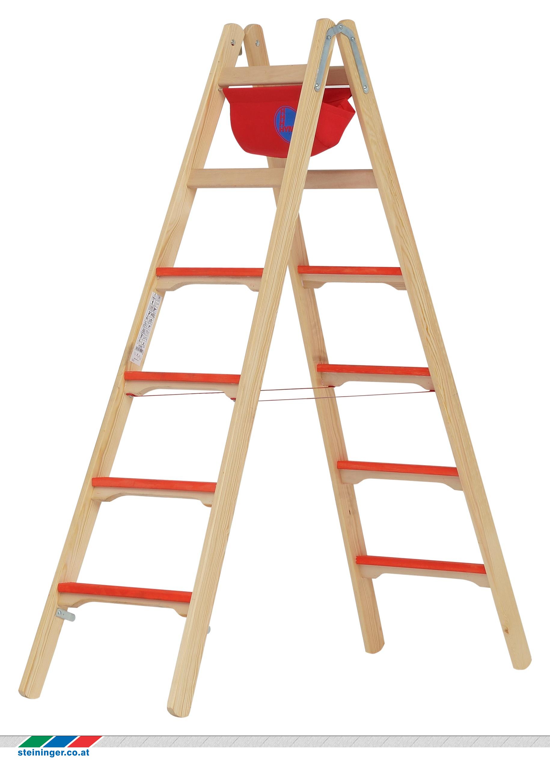 Layher Holzleiter 4 Sprossen - Stehleiter Nach Ö-Norm 2,55m Arbeitshöhe