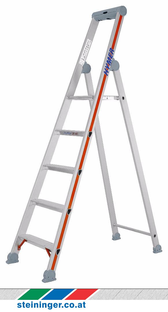 Hymer 4126 Stehleiter Mit Plattform - Praktische Arbeitshilfe Für Haus & Garten